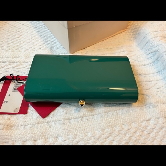 Valentino hard case case clutch (emerald green Color) - Picture 5 of 6